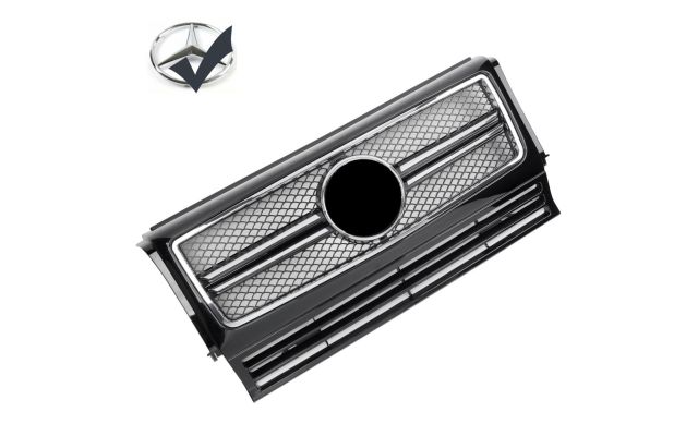 Grille Sport fits for Mercedes W463 G 1990-2018 Black Chrome LOOK