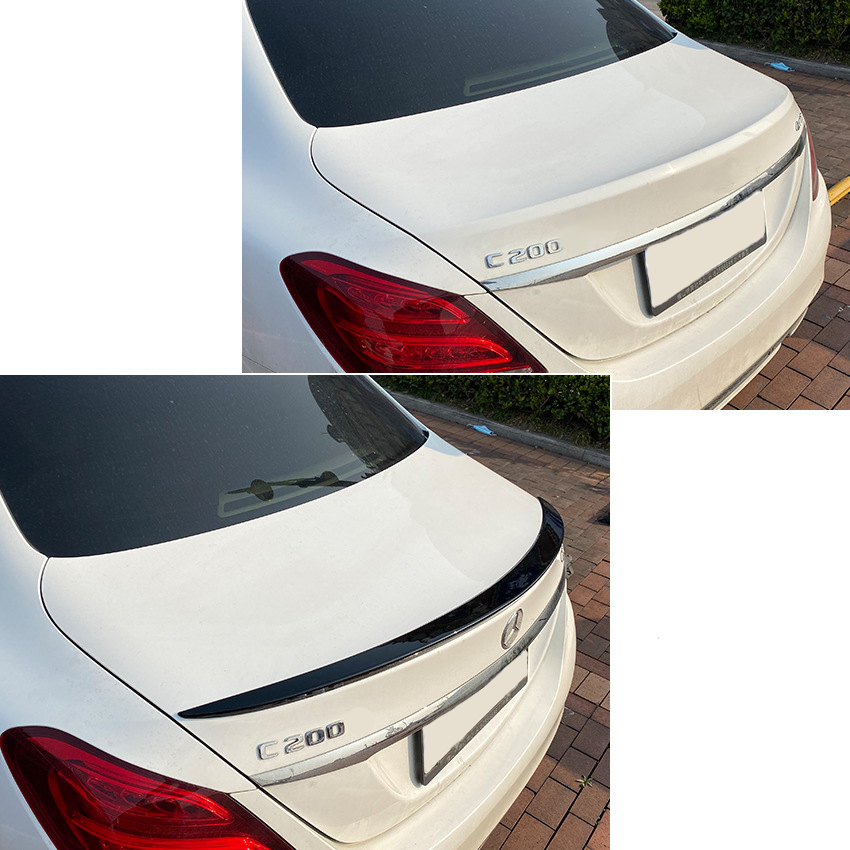 REAR SPOILER LIP BLACK GLOSS fits on Mercedes W205 C-Class